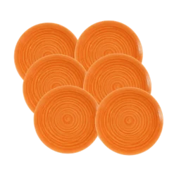 6 stk. Middagstallerkener i Orange (Ø28cm)