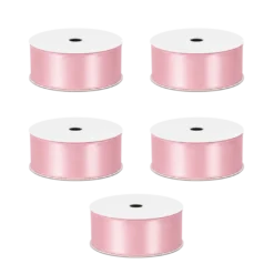 5 stk. Satinbånd i Pink (9m)