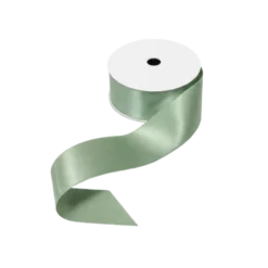 5 stk. Satinbånd i Sage Green (9m)