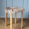 4 stk. Stolehynder ECHO Imiteret Lammeskind i Lysebrun (Ø37cm)