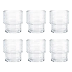 6 stk. Vandglas i Klar (H9,8cm)