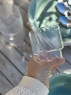 6 stk. Vandglas i Klar (H9,8cm)