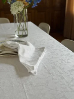 Stofserviet METTE i Jacquard Hvid (40x40cm)