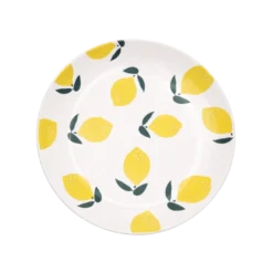 Tallerken GALA m. Citron Design i Gul (Ø22cm)