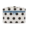 Toilettaske m. Prikker i Creme (21x14x14cm)