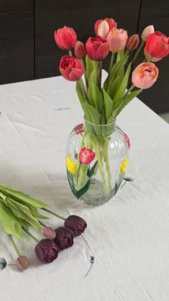 Tulipaner Buket i Lyserød (H40cm)