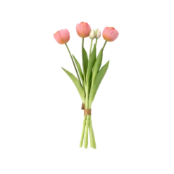 Tulipaner Buket i Lyserød (H40cm)