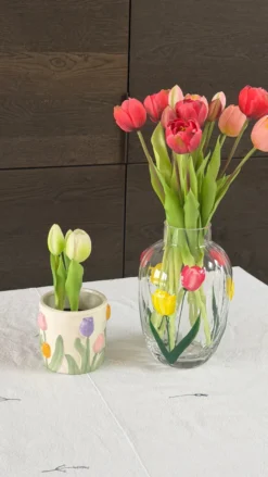 Tulipaner Buket i Rød (H40cm)