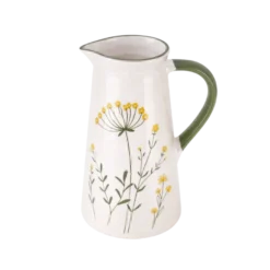 Vandkaraffel GANI m. Markblomster i Creme (1,2L)
