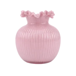 Vase BIANA (17,5x20,5cm) i Lyserød Glas
