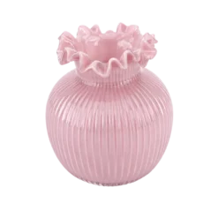 Vase BIANA (17,5x20,5cm) i Lyserød Glas