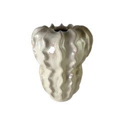 Vase FLORIDA i Beige (18,5x17,8x24,7cm)