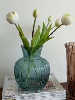 Vase Glas BEO i Blå (Ø17,5x20,5cm)