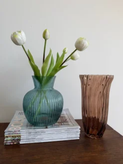Vase Glas BEO i Blå (Ø17,5x20,5cm)