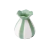 Vase m. Grøn Stribe (10,9x7x12cm)