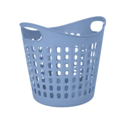 Vasketøjskurv MARTIN Plast i Blå (Ø39x40cm)