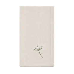 Viskestykke m. Hvid Blomst Broderi (50x70cm)